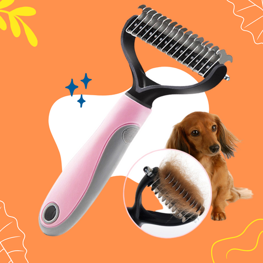 Pet long-haired dogknot comb double-sided blade dog