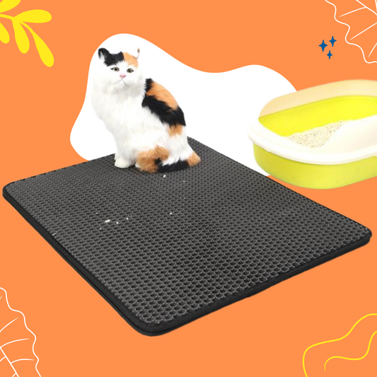 Pet Cat Litter Mat Pet Supplies EVA Double Cat Litter Mat